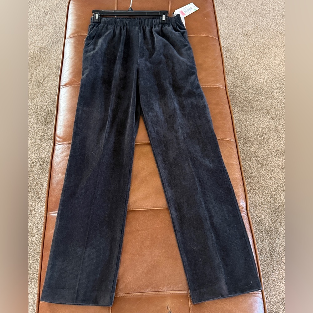 Allison Daley Black Corduroy Straight Pants -Size 8R